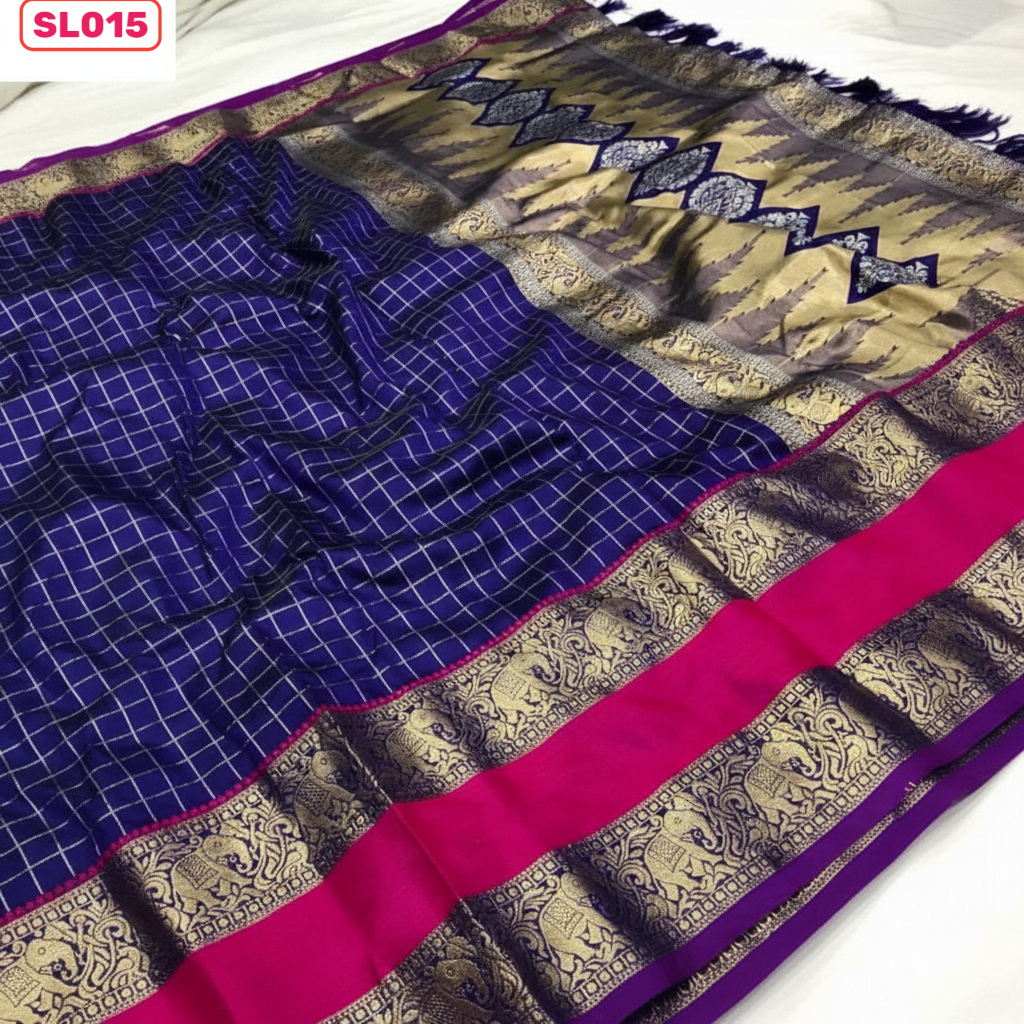 Blue Fancy kanjeevarm silk saree