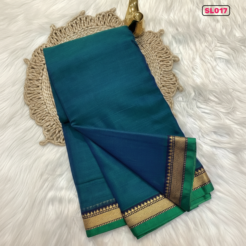 Green Narayanpet soft cotton sarees